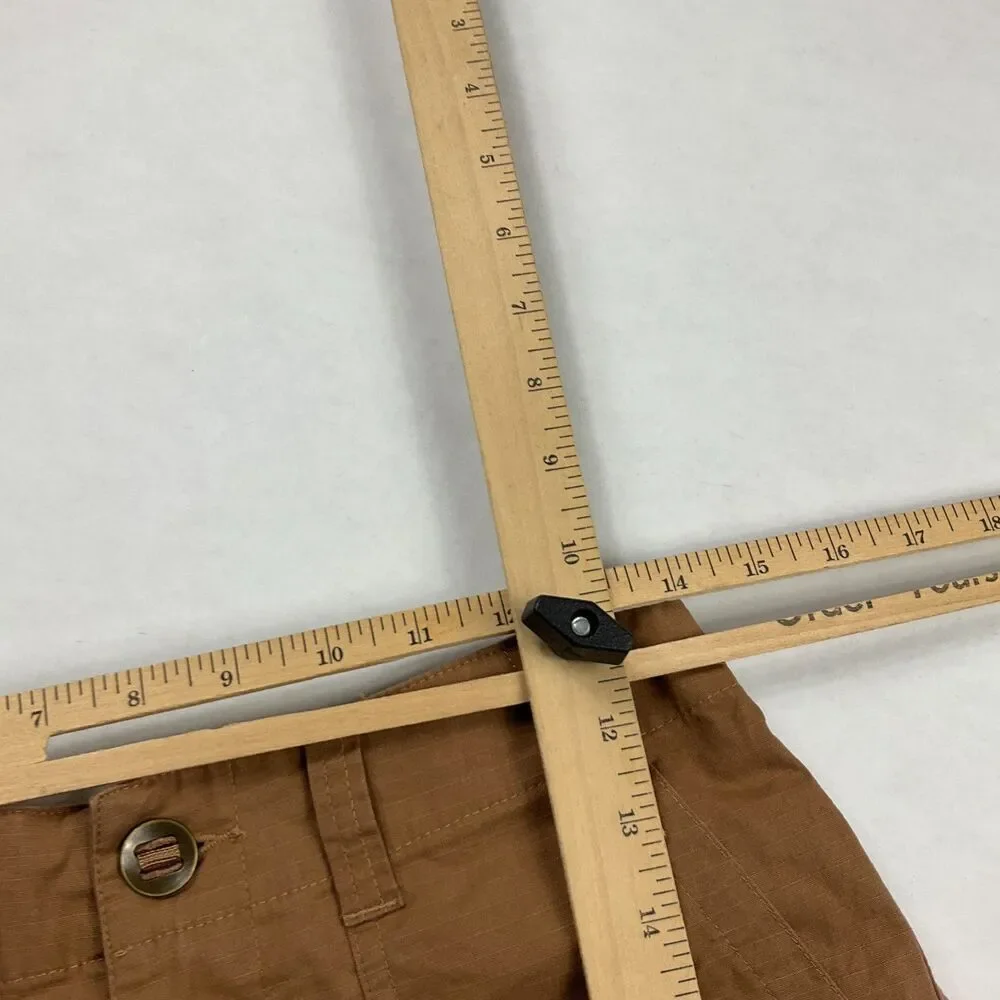 Duck Camp Womens Utility High Rise Gruene Chino Shorts Brown Outdoor Hiking M